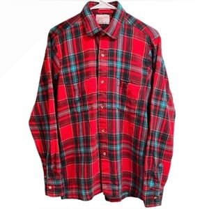 Vintage Golden Key Mens Shirt Square Bottom Button Up 15 M 15 1/2